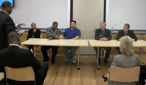 Lorenzo Gaztaaga and other candidates at African Voters' Town Hall