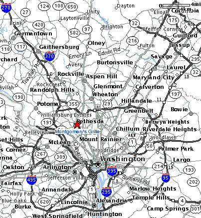 Montgomery's Grille map