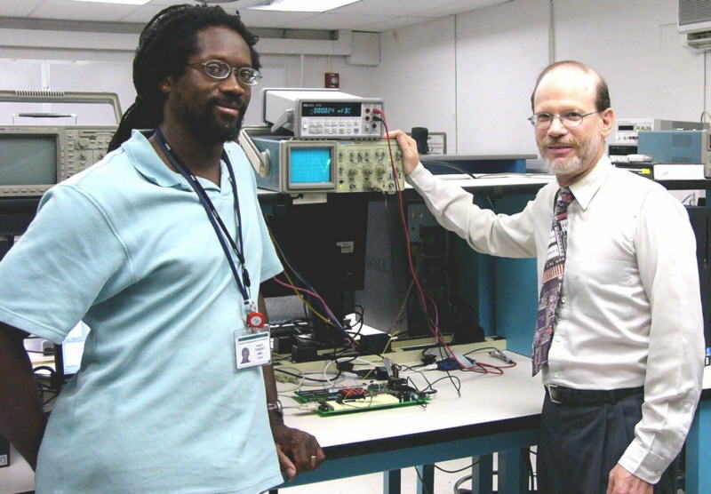 One student (Dwight Beckford) from the Advanced Microprocessor Lab 2005 summer class