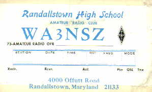 WA3NSZ QSL Card